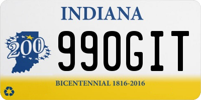 IN license plate 990GIT