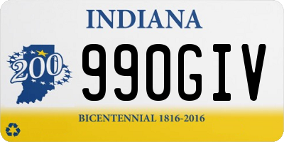 IN license plate 990GIV