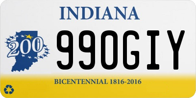 IN license plate 990GIY