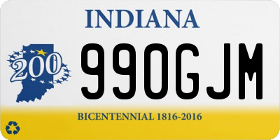 IN license plate 990GJM