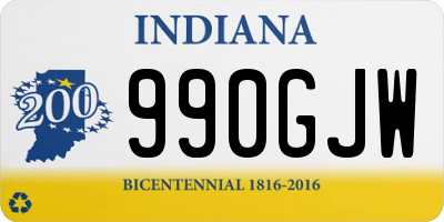 IN license plate 990GJW