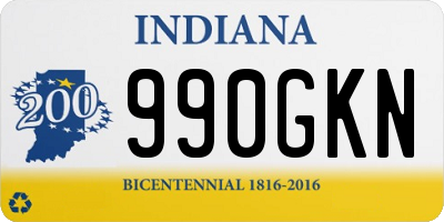 IN license plate 990GKN