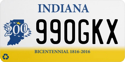 IN license plate 990GKX