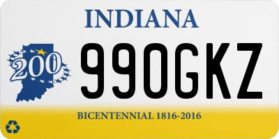 IN license plate 990GKZ