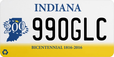 IN license plate 990GLC