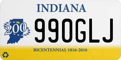 IN license plate 990GLJ