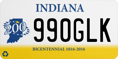 IN license plate 990GLK