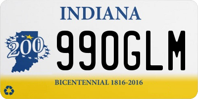 IN license plate 990GLM