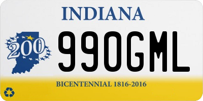 IN license plate 990GML