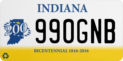 IN license plate 990GNB