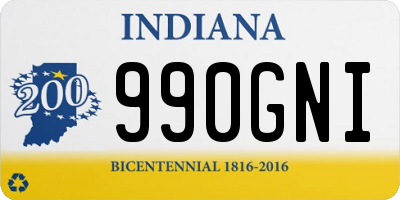 IN license plate 990GNI