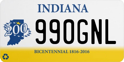 IN license plate 990GNL