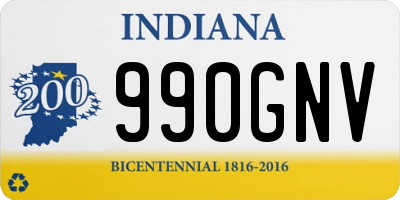 IN license plate 990GNV