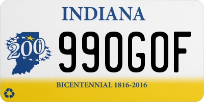 IN license plate 990GOF