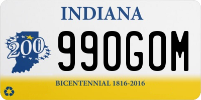 IN license plate 990GOM