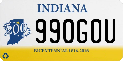 IN license plate 990GOU