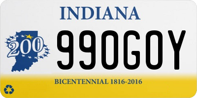 IN license plate 990GOY