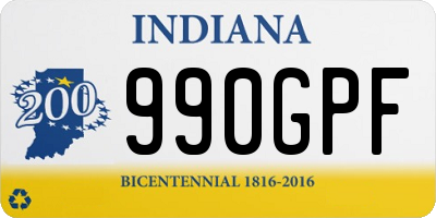 IN license plate 990GPF