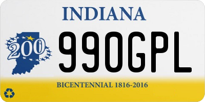 IN license plate 990GPL