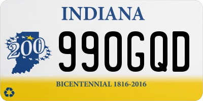 IN license plate 990GQD