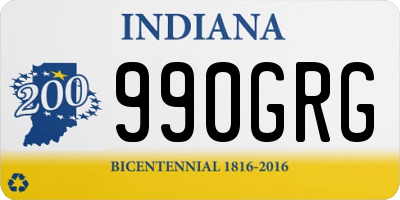 IN license plate 990GRG