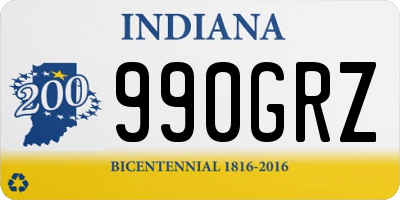 IN license plate 990GRZ