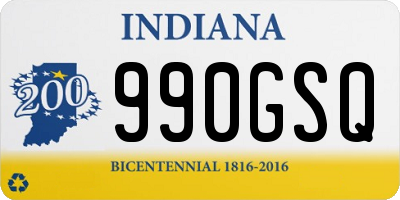 IN license plate 990GSQ