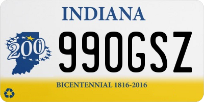 IN license plate 990GSZ