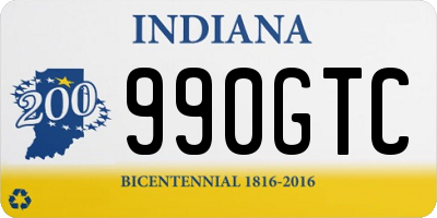 IN license plate 990GTC