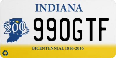 IN license plate 990GTF