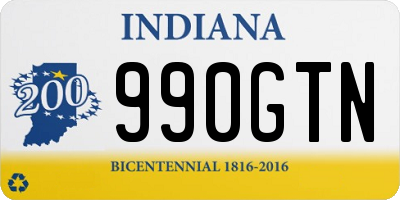 IN license plate 990GTN