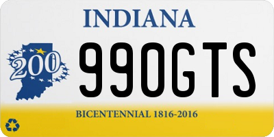 IN license plate 990GTS