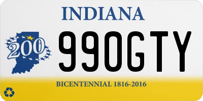 IN license plate 990GTY