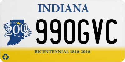 IN license plate 990GVC