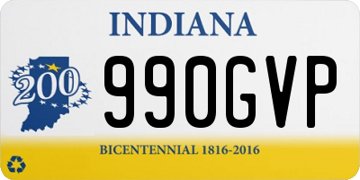 IN license plate 990GVP