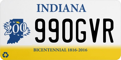 IN license plate 990GVR