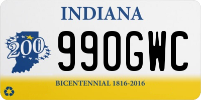 IN license plate 990GWC