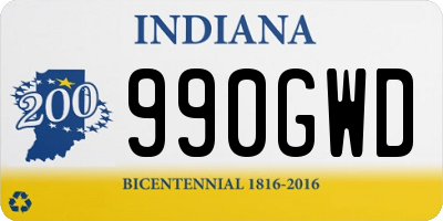 IN license plate 990GWD