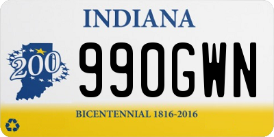 IN license plate 990GWN