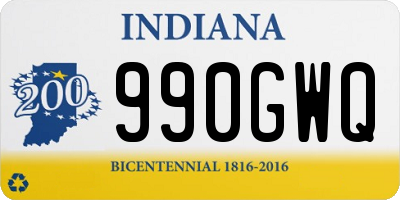 IN license plate 990GWQ