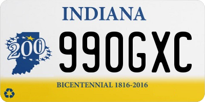 IN license plate 990GXC