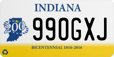 IN license plate 990GXJ