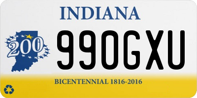 IN license plate 990GXU