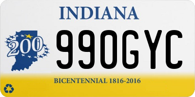 IN license plate 990GYC