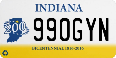 IN license plate 990GYN