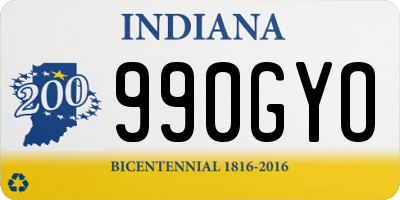 IN license plate 990GYO