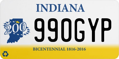 IN license plate 990GYP