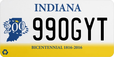 IN license plate 990GYT