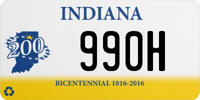 IN license plate 990H