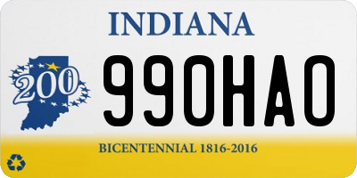 IN license plate 990HAO